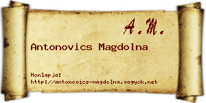 Antonovics Magdolna névjegykártya